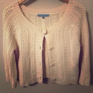 Antonio Melani Ivory Cardigan Sweater XS cropped